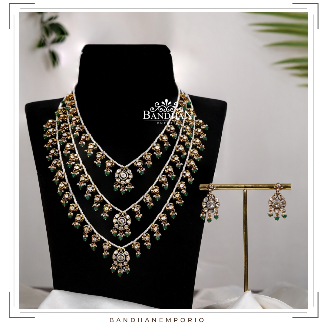 Pure 92.5 Silver Layered Necklace Set