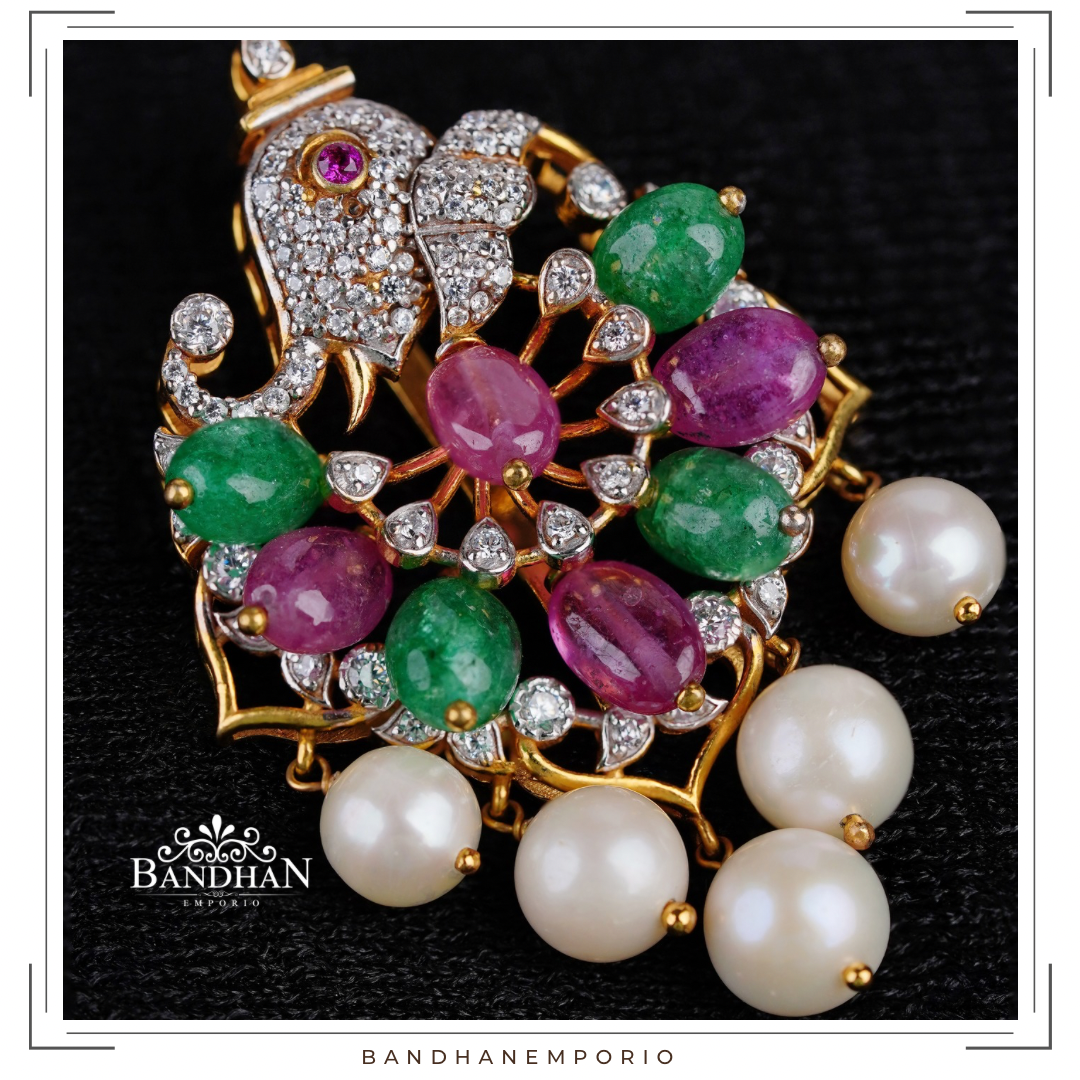 Pure 92.5 Silver Ganesh Pendant/Brooch