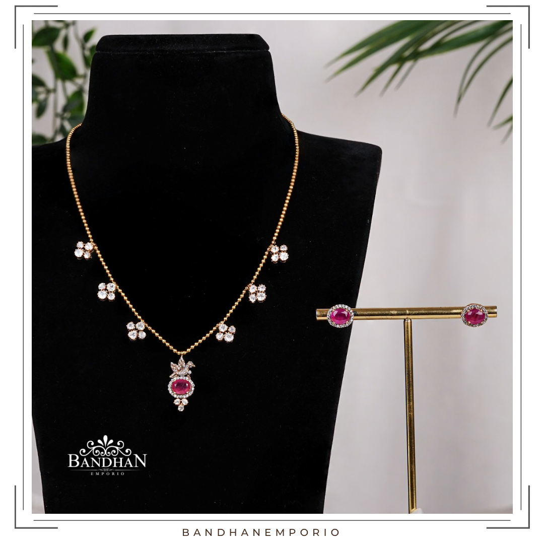 Pure 92.5 Silver Necklace set
