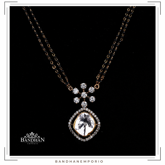 Pure 92.5 Silver Black Beads Set