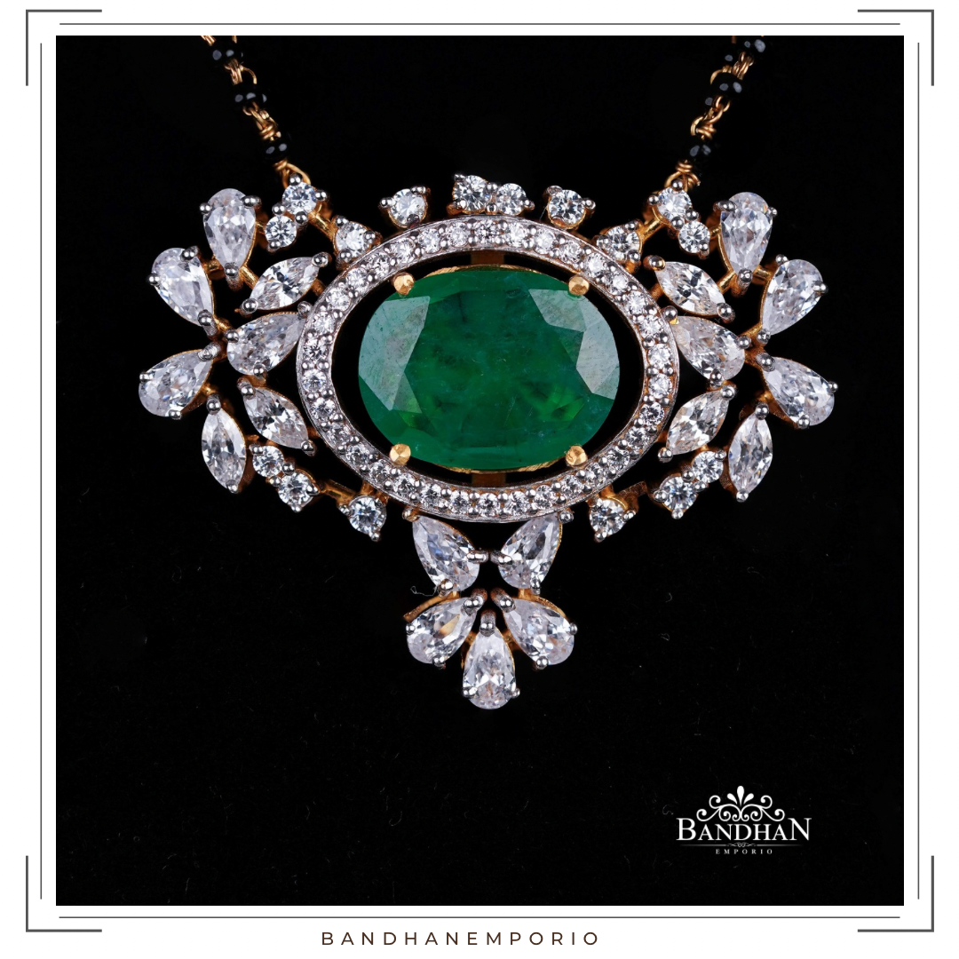 Pure 92.5 Silver Black beads Necklace Set