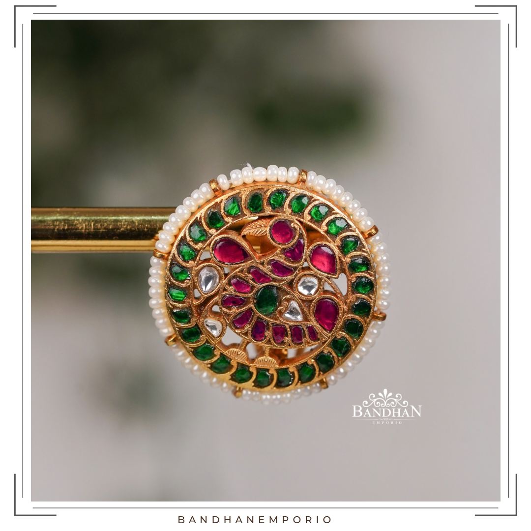 Pure 92.5 Silver Kundan Studs