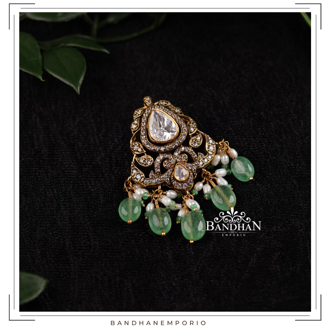 Pure 92.5 Silver Pendant Set With Hasli