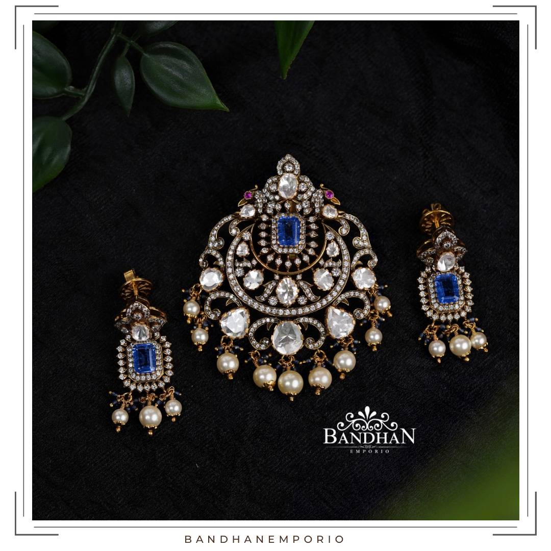 Pure 92.5 Silver Pendant Set