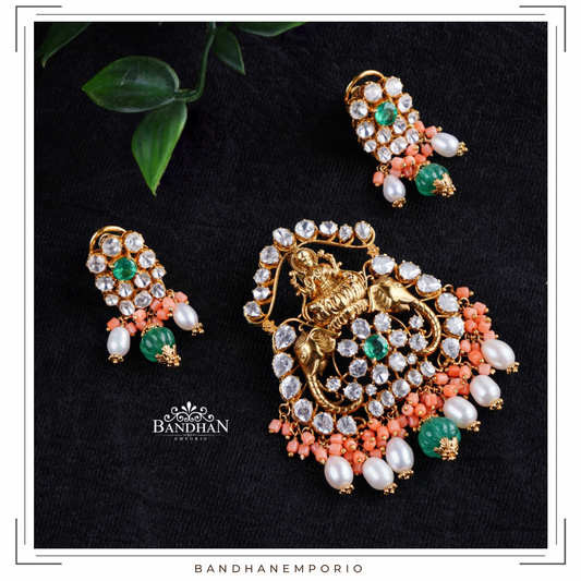 Pure 92.5 Silver Pendant Set