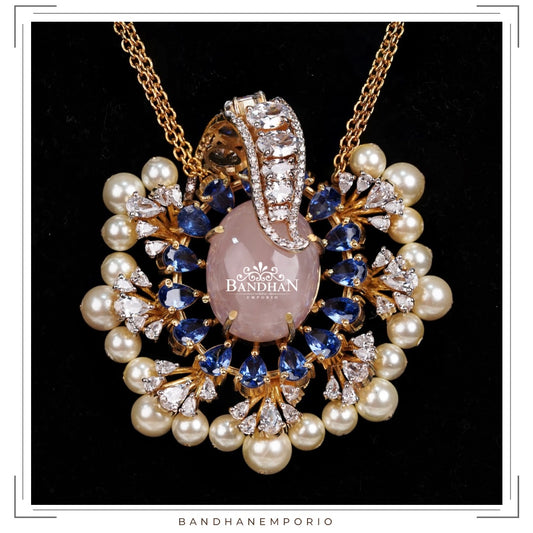 Pure 92.5 Silver Pendant Set