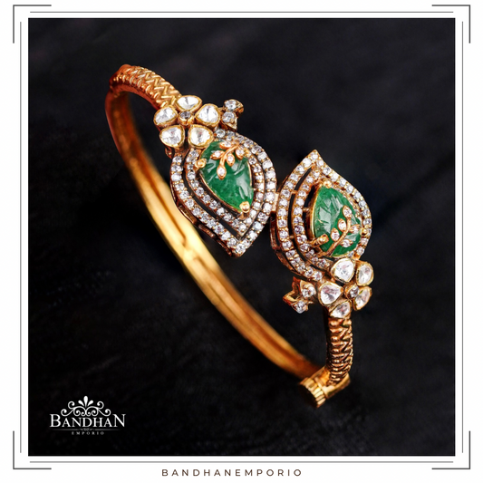 Pure 92.5 Silver Polki Bangle