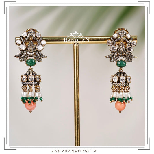 Pure 92.5 Silver Victorian Jhumkas