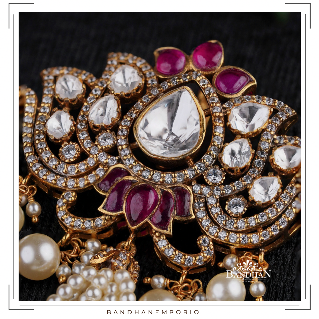 Pure 92.5 Silver Tassel Pendant Set