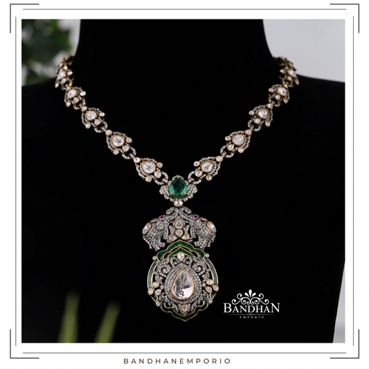 Pure 92.5 Silver Victorian Necklace set - 25% OFF - FINAL SALE