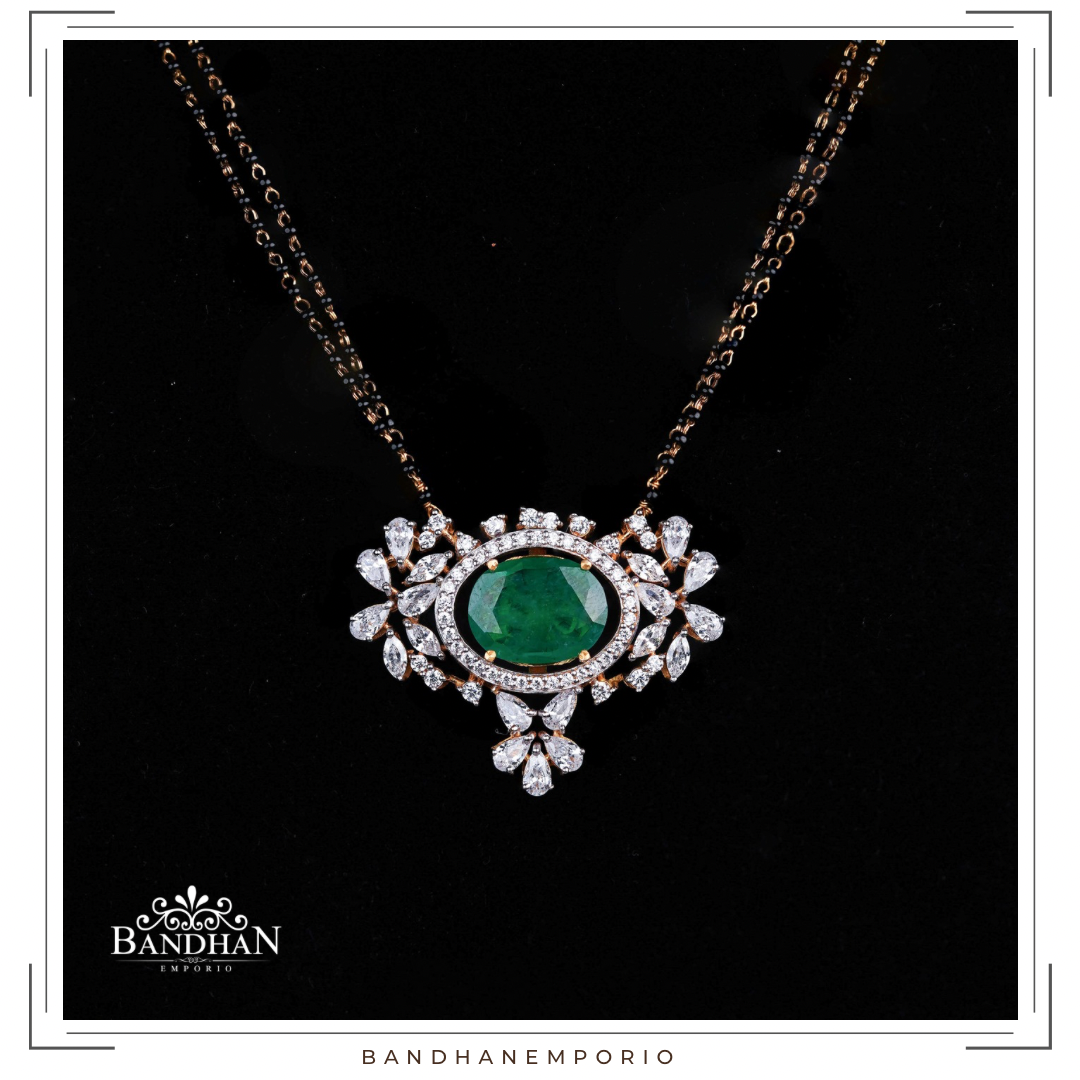 Pure 92.5 Silver Black beads Necklace Set