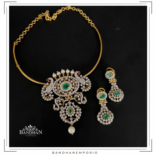 Pure 92.5 Silver Pendant Set with Hasli