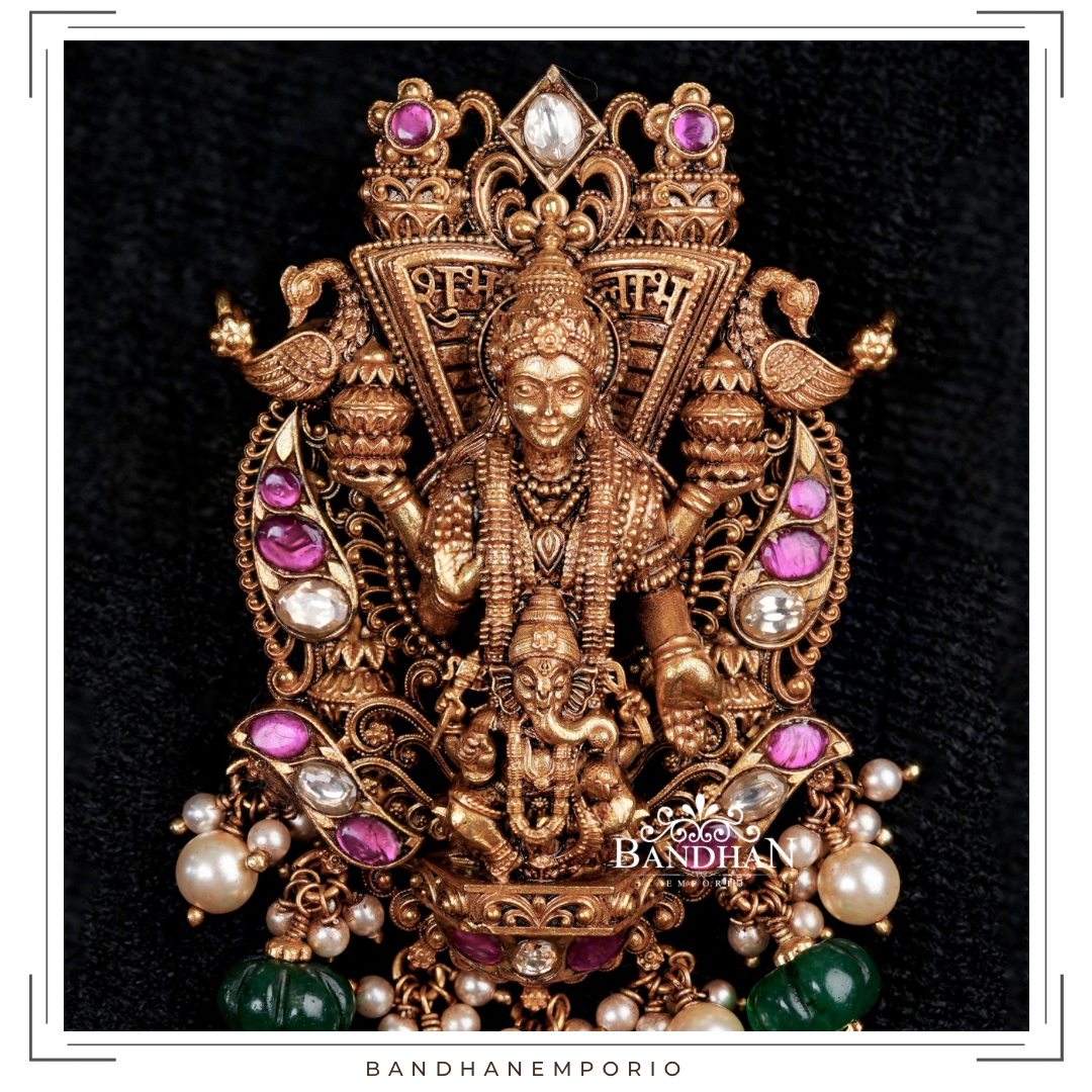 Pure 92.5 Silver Goddess Lakshmi Pendant