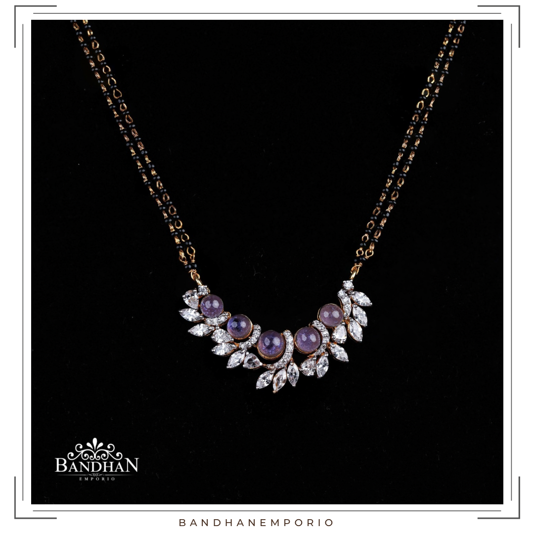 Pure 92.5 Silver Black beads Necklace