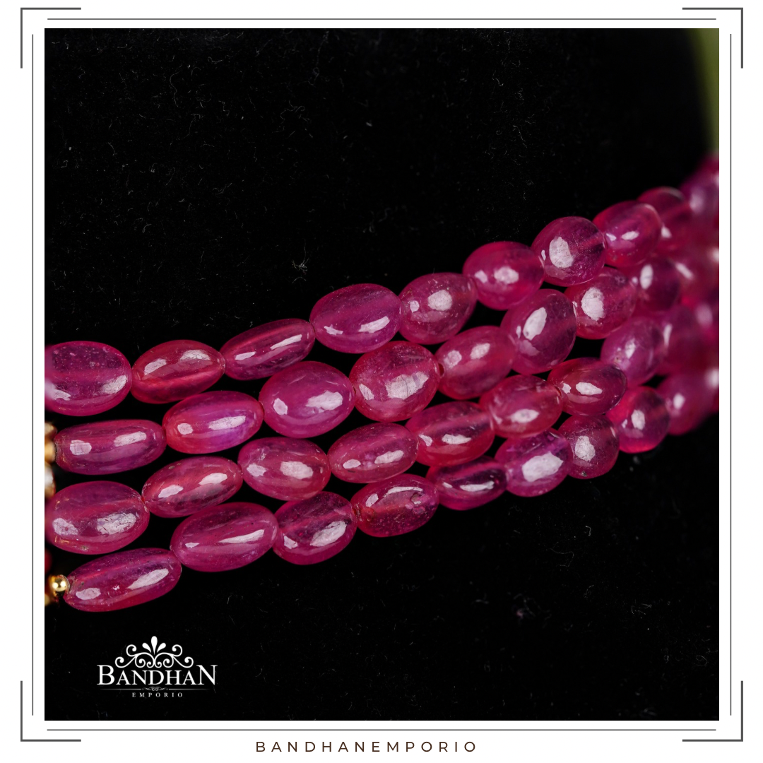 Pure 92.5 Silver Polki choker Set