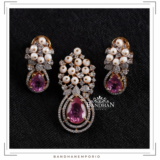 Pure 92.5 Silver Pendant Set