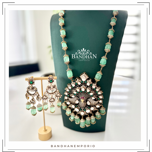 Pure 92.5 Silver Victorian Necklace set