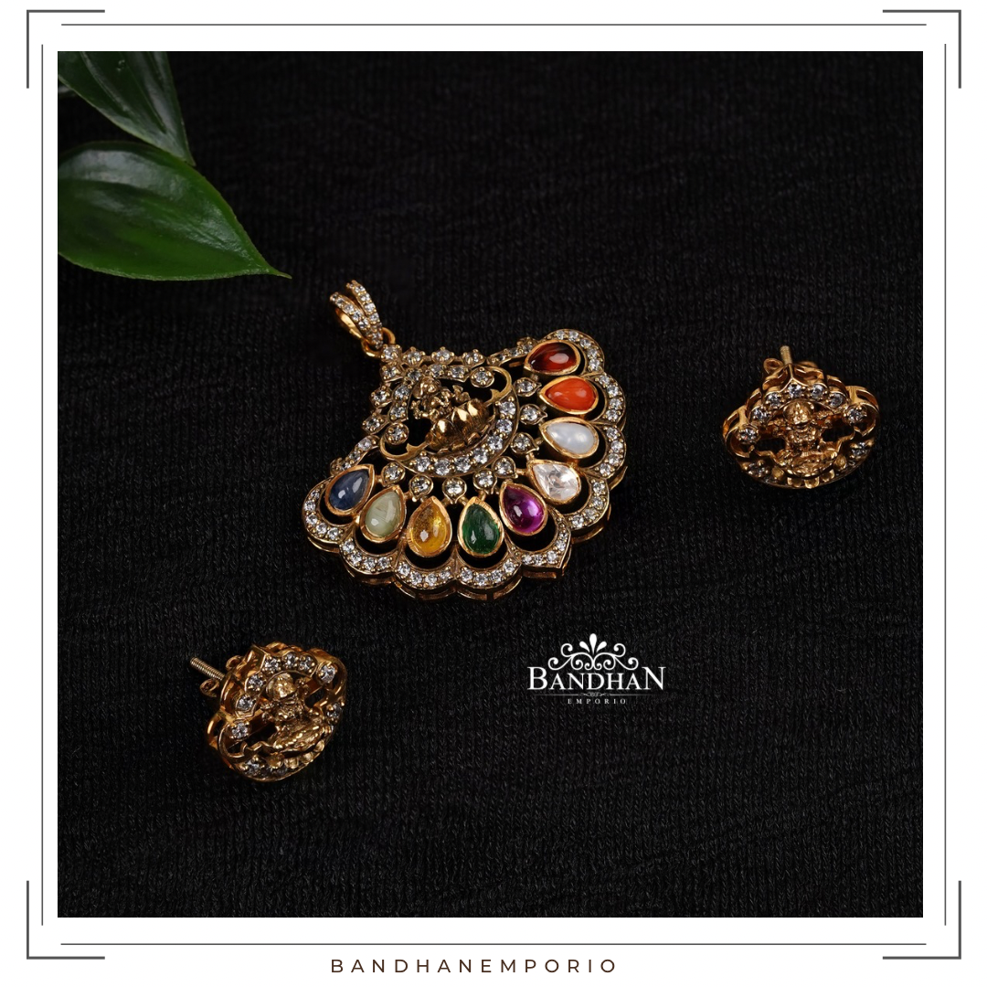 Pure 92.5 Silver Pendant Set