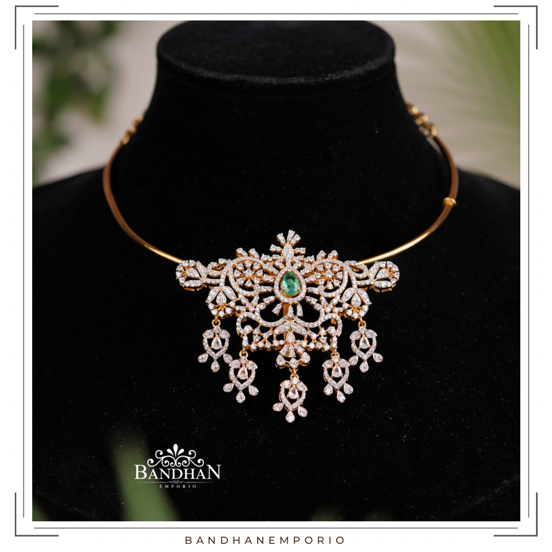 Pure 92.5 Silver Pendant Set with Hasli