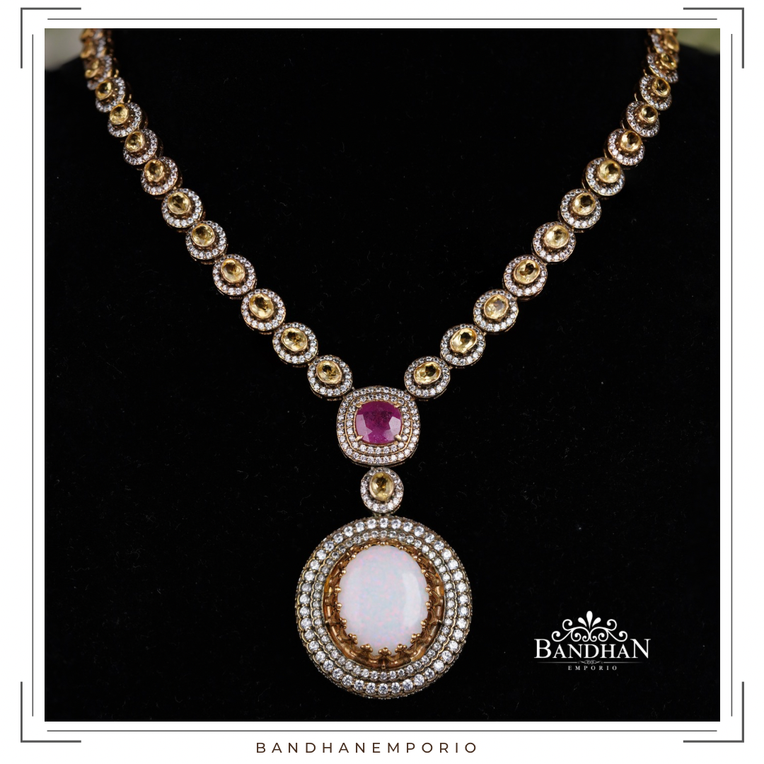 Pure 92.5 Silver Necklace Set