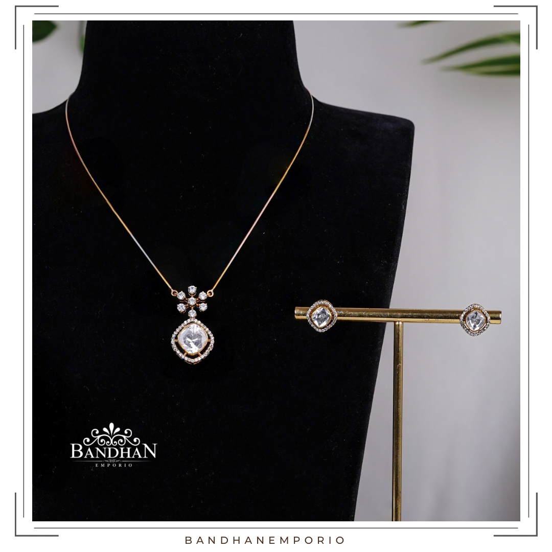 Pure 92.5 Silver Pendant Set