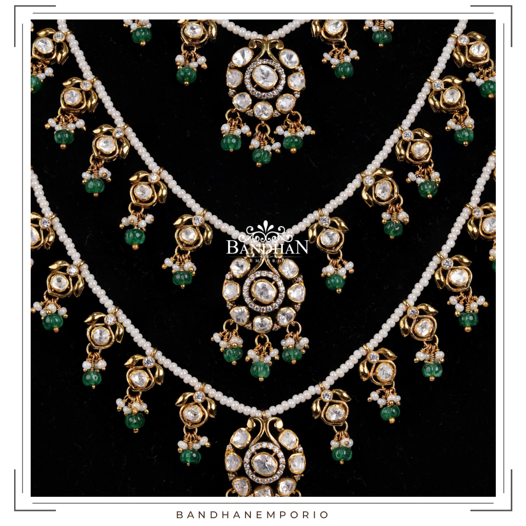 Pure 92.5 Silver Layered Necklace Set