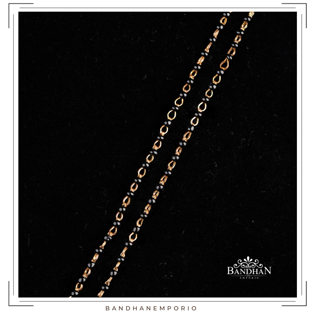 Pure 92.5 Silver Black beads Necklace Set