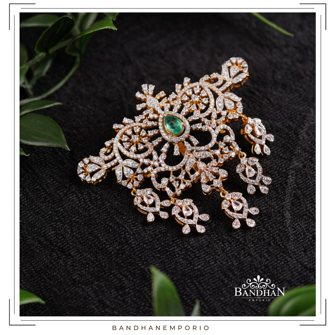 Pure 92.5 Silver Pendant Set with Hasli