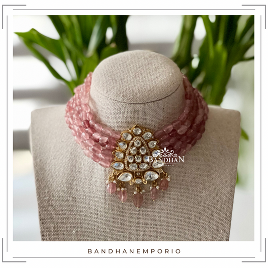 Pure 92.5 Silver Polki Choker Set - 30% OFF - FINAL SALE