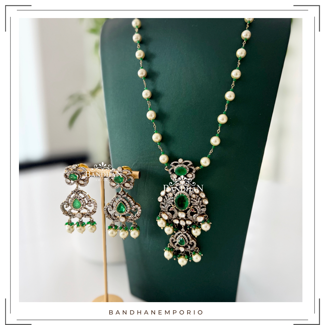 Pure 92.5 Silver Victorian Pendant Set - 40% Off - FINAL SALE ITEM