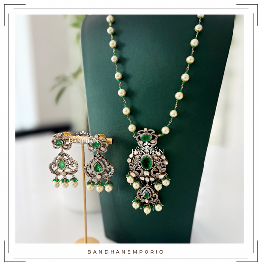 Pure 92.5 Silver Victorian Pendant Set - 40% Off - FINAL SALE ITEM