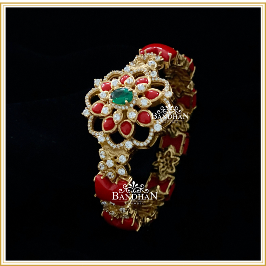Pure 92.5 Silver Coral Bangle - 30% Off - FINAL SALE ITEM