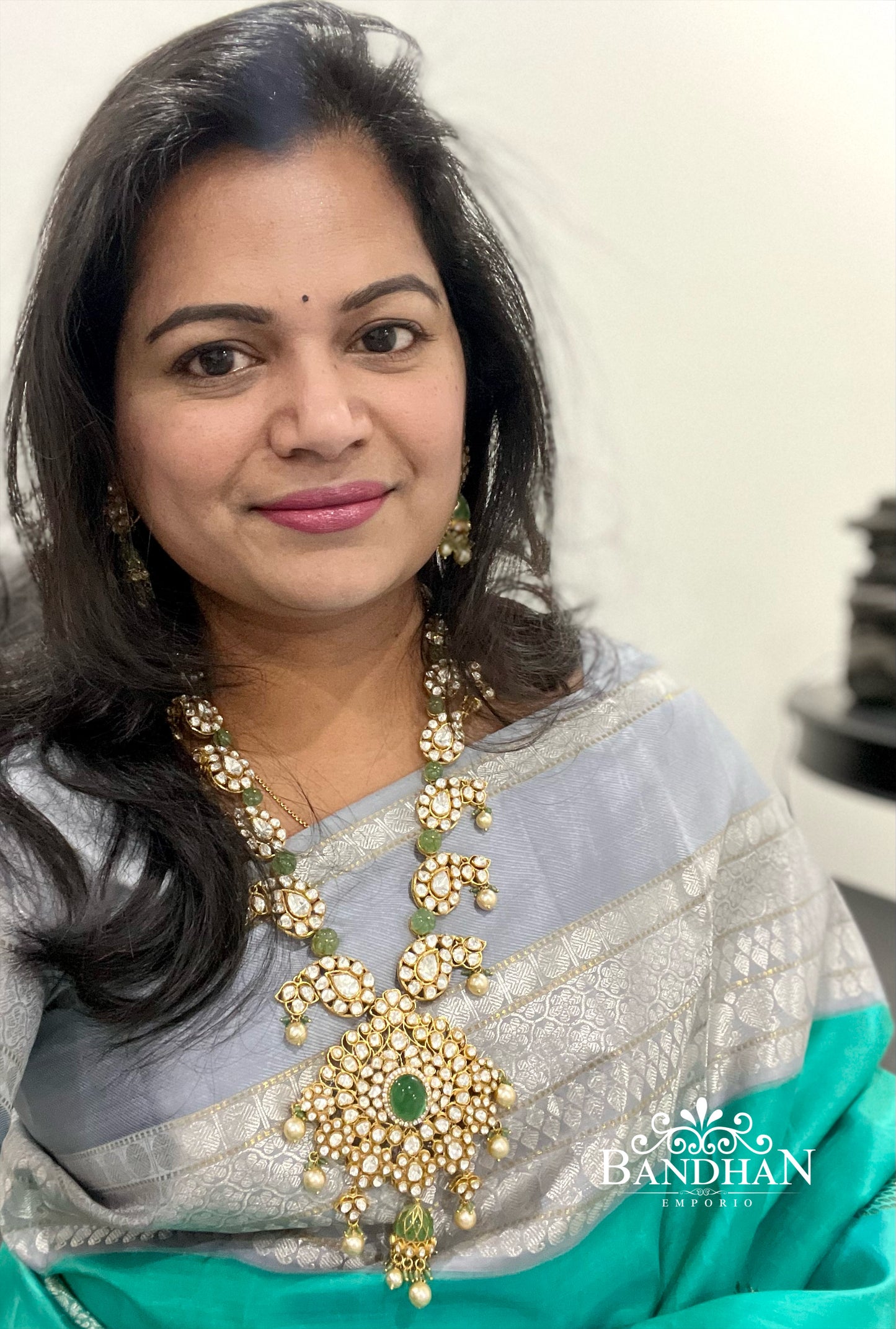 Pure 92.5 Silver Polki Bridal Set