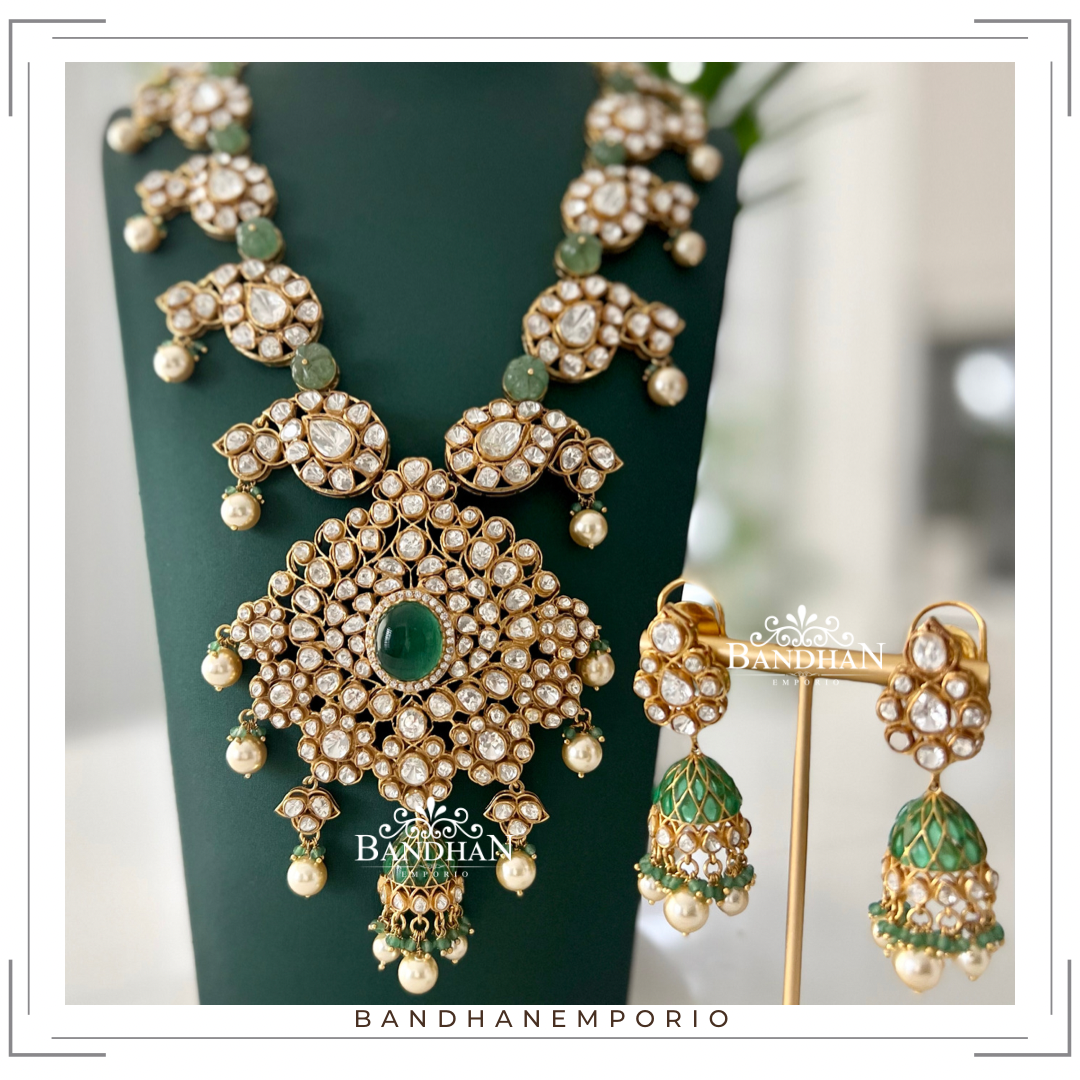 Pure 92.5 Silver Polki Bridal Set