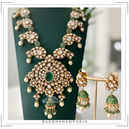 Pure 92.5 Silver Polki Bridal Set