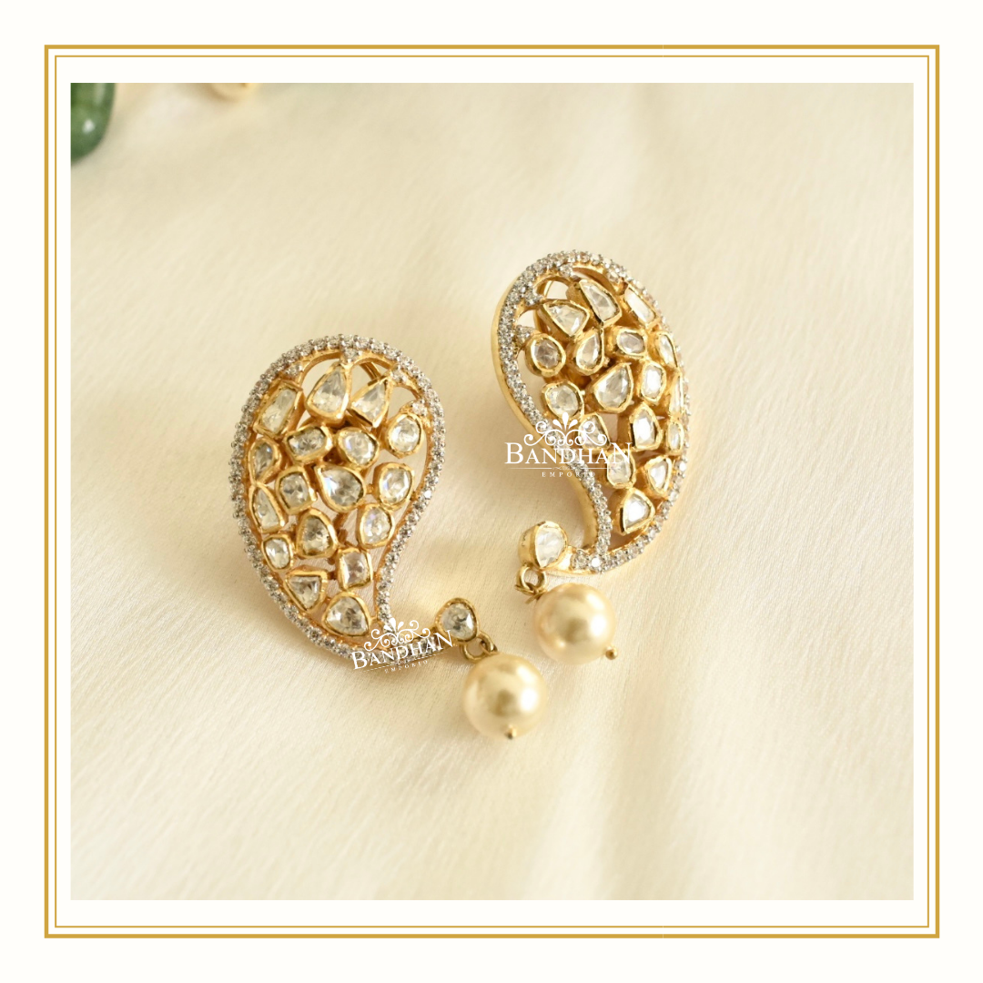 Pure 92.5 Silver Polki Choker Set