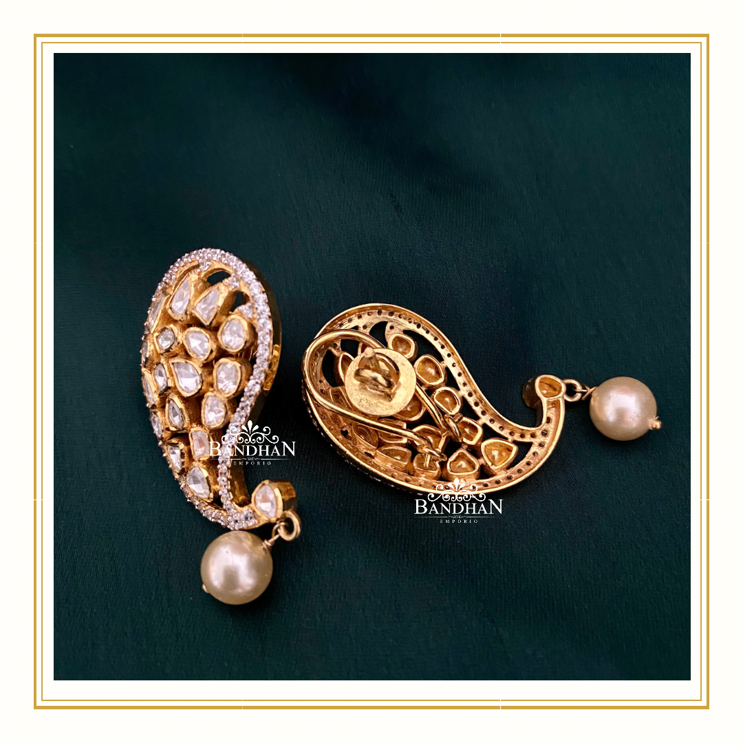 Pure 92.5 Silver Polki Choker Set