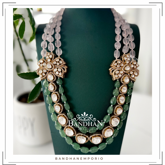 Pure 92.5 Silver Polki Necklace - 35% Off - FINAL SALE ITEM