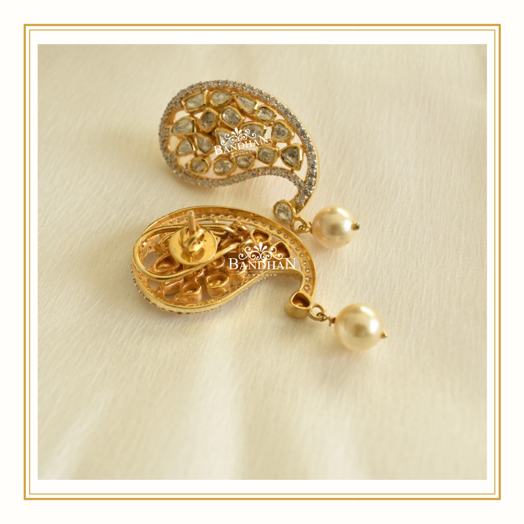 Pure 92.5 Silver Polki Choker Set