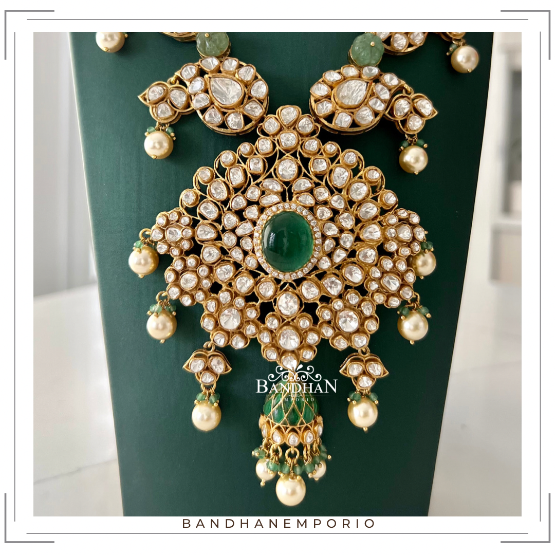 Pure 92.5 Silver Polki Bridal Set